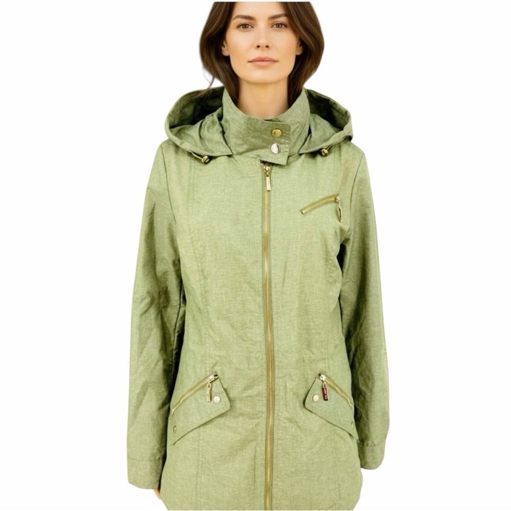 Ellen Tracy Water Repellent Hooded Anorak Jacket M